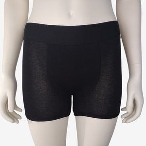 Period. Black Organic Cotton Heavy Flow Sleep Shorts Size 3X